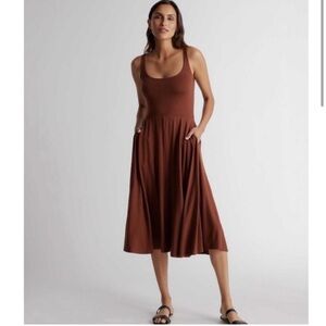 Quince Tencel Jersey Fit & Flare Dress